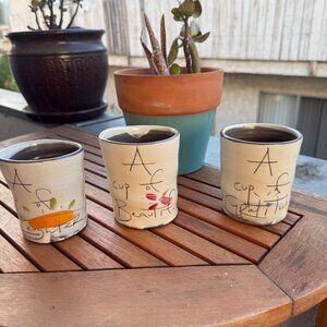 Handcrafted Z Pots Ceramic Mugs Set Of 3